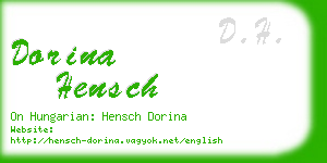 dorina hensch business card